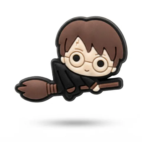 Jibbitz Harry Potter sur son balai, charm Crocs en PVC souple