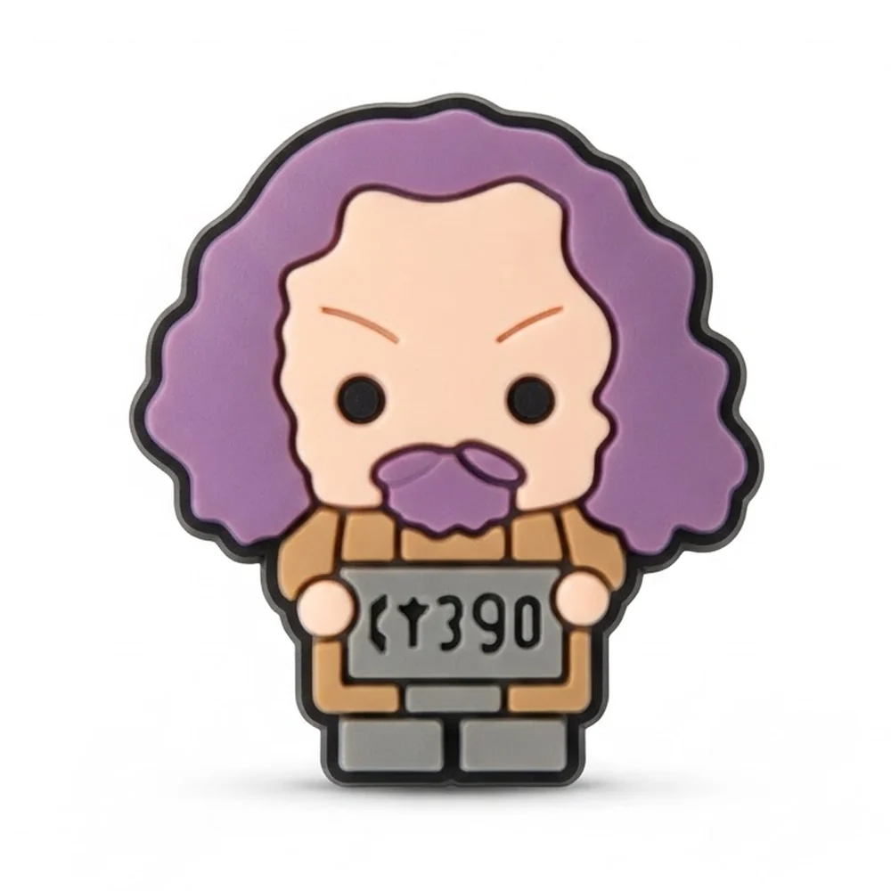 Jibbitz Sirius Black prisonnier avec pancarte numérotée, charm Crocs Harry Potter